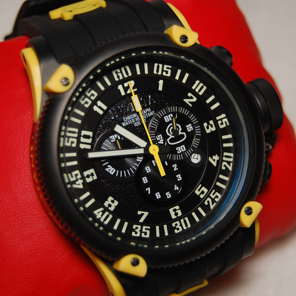Invicta Yellow Sillicone Russian Diver Watch 10181